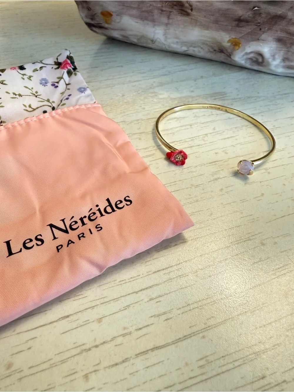 Vintage Les Néréides Paris Poppy Crystal Bracelet